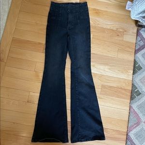 Free People Black Flare Jeans